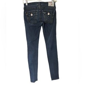 True Religion Y2k dark wash low rise skinny jeans women’s size 26